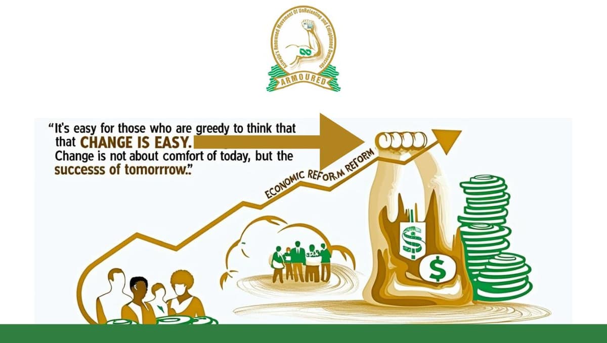 ARMOURED Quote about Change and Economic Reform